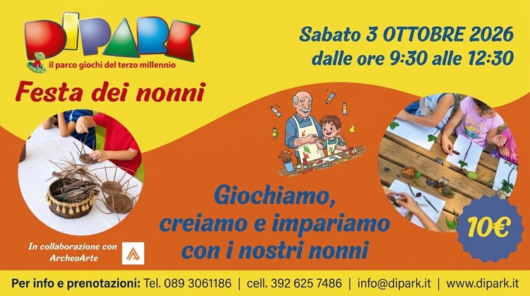 festa dei nonni sabato 3 ottobre 2026 al dipark